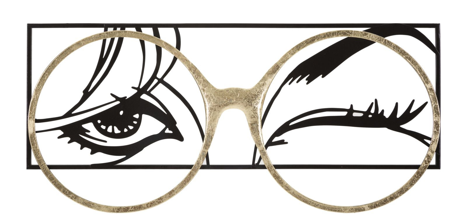 Panel de pared de hierro gafas cm 89,5x3,8x41,3