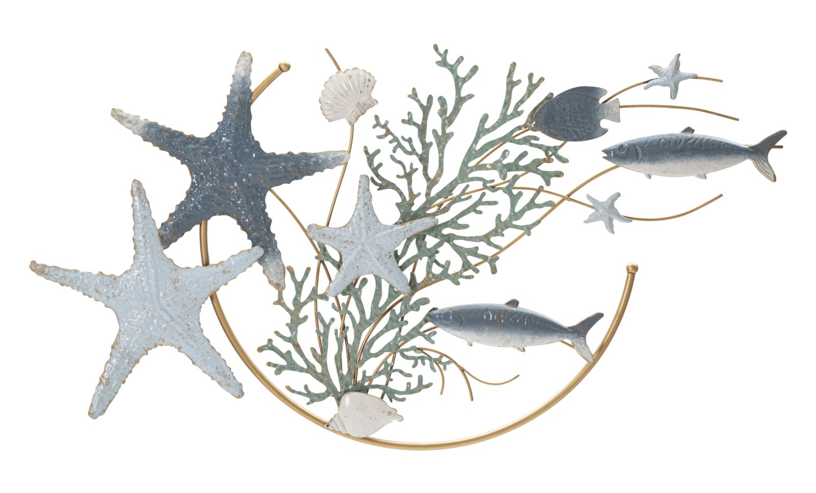 Panel de pared de hierro estrella de mar cm 95,3x5x53,3