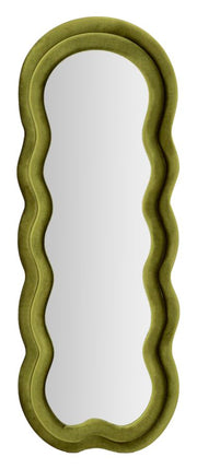 Espejo de pared miki terciopelo verde cm 60x4x160