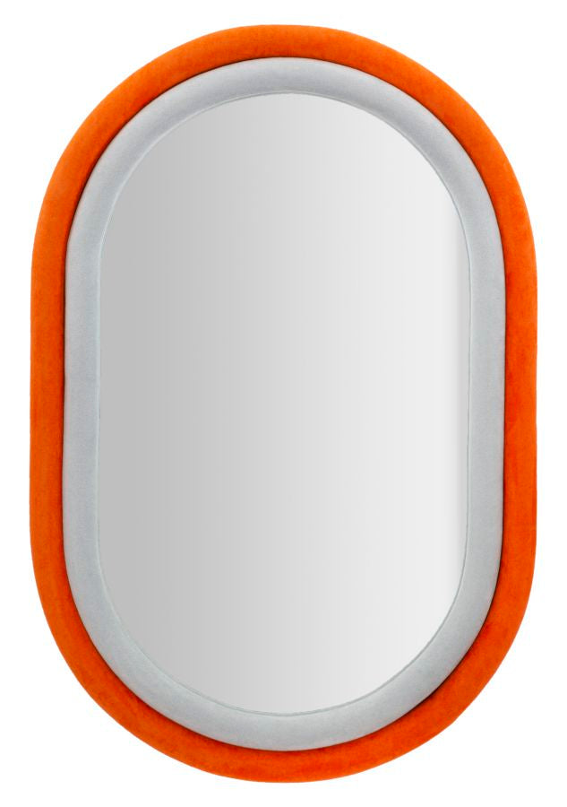 Espejo de pared antony naranja/mezcla de terciopelo cm 60x4x90