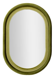 Espejo de pared antony terciopelo verde cm 60x4x90