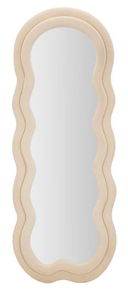 Espejo de pared miki terciopelo crema cm 60x4x160