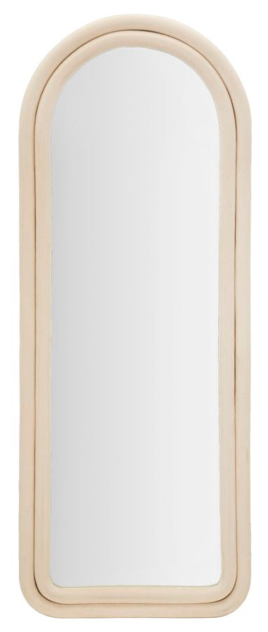 Espejo de pared cloe crema terciopelo cm 60x4x160