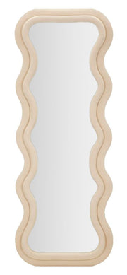 Espejo de pared emily crema terciopelo cm 60x6x160