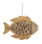 Pez natural para colgar cm 42,5x2x28,5
 