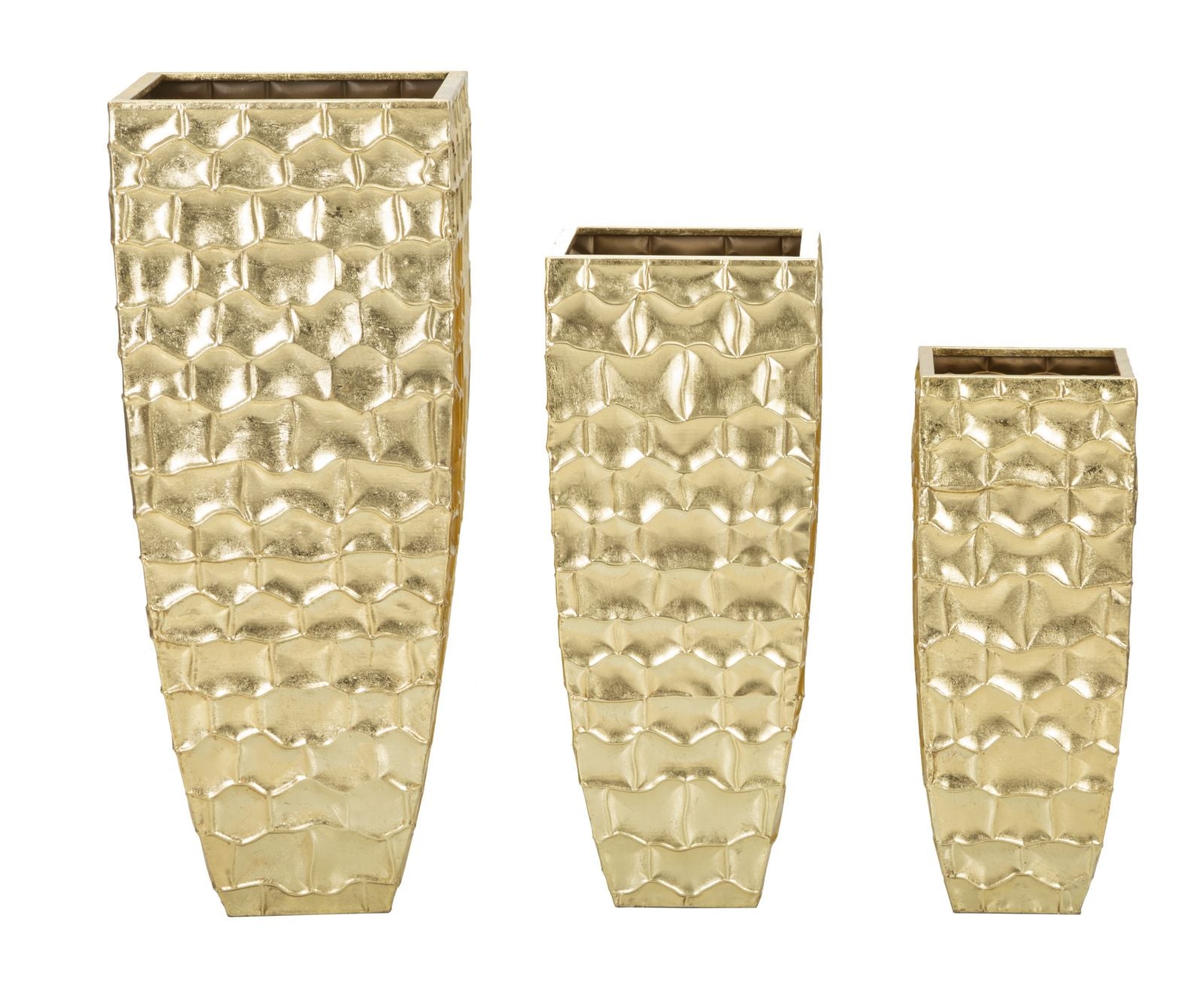 Juego de porta jarrones glody 3 piezas cm 38x38x94-30,5x30,5x76-
23x23x63