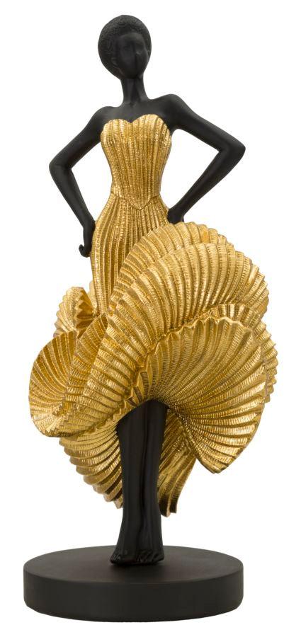 Moda mujer bailando oro cm 16,5x15x36
