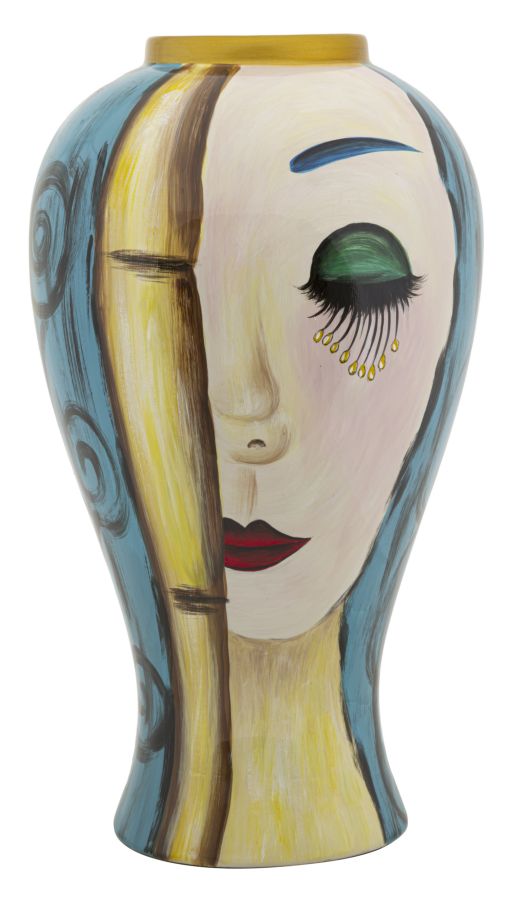 Jarrón art face cm ø 28x50