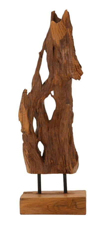 Escultura akar teca cm 18x13x55 Vetonek