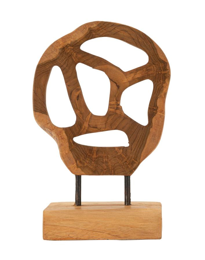 Escultura lubang teca cm 18x10x27