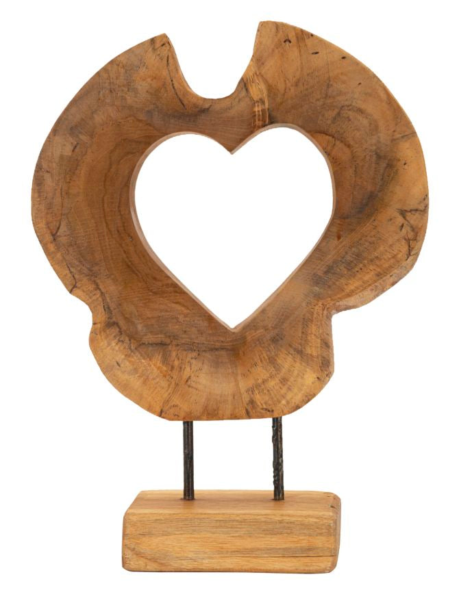 Escultura hasi teca cm 28x10x38