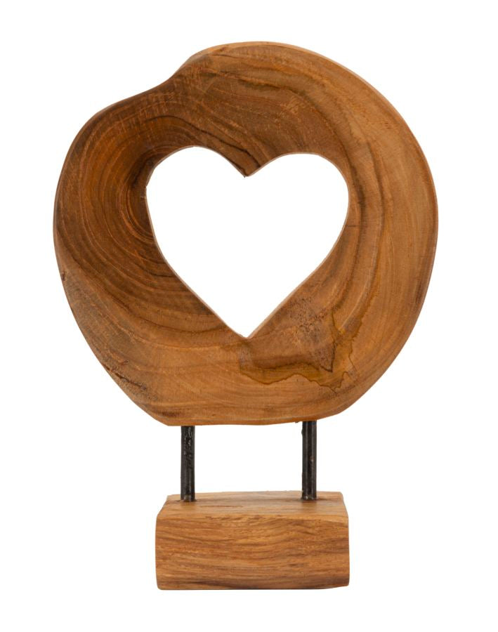 Escultura hasi teca cm 20x10x28