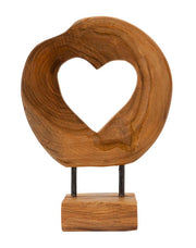 Escultura hasi teca cm 20x10x28