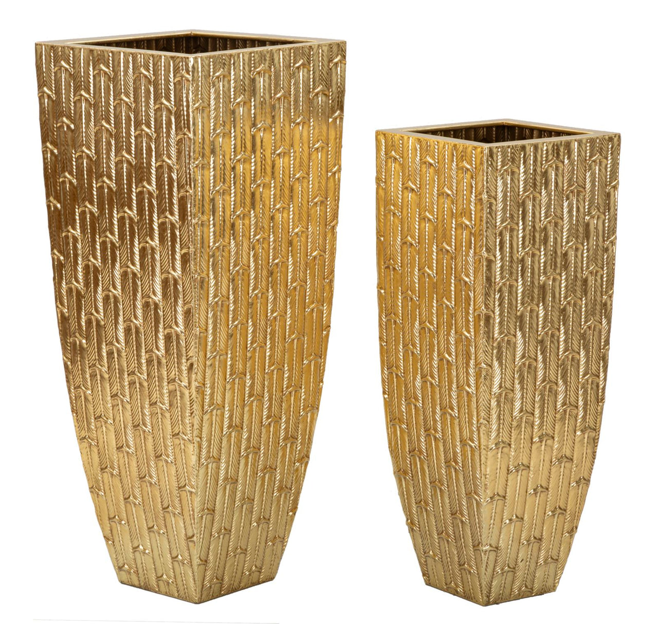 Juego de porta jarrones gliss 2 piezas cm 40x40x99-32x32x84