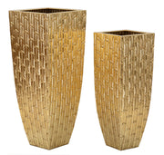 Juego de porta jarrones gliss 2 piezas cm 40x40x99-32x32x84