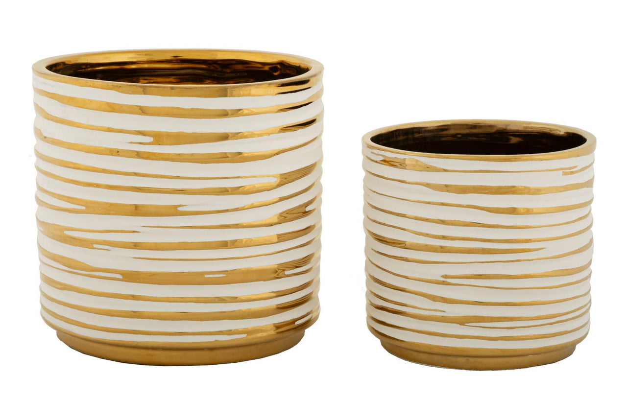Florero portablom set 2 pzs cm ø 23x22-18x17,5