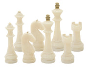 Ajedrez quarzy set 8 piezas surtido cm ø 4,4x9,2-4,3x13,3-5x16-x4,5x10,3
