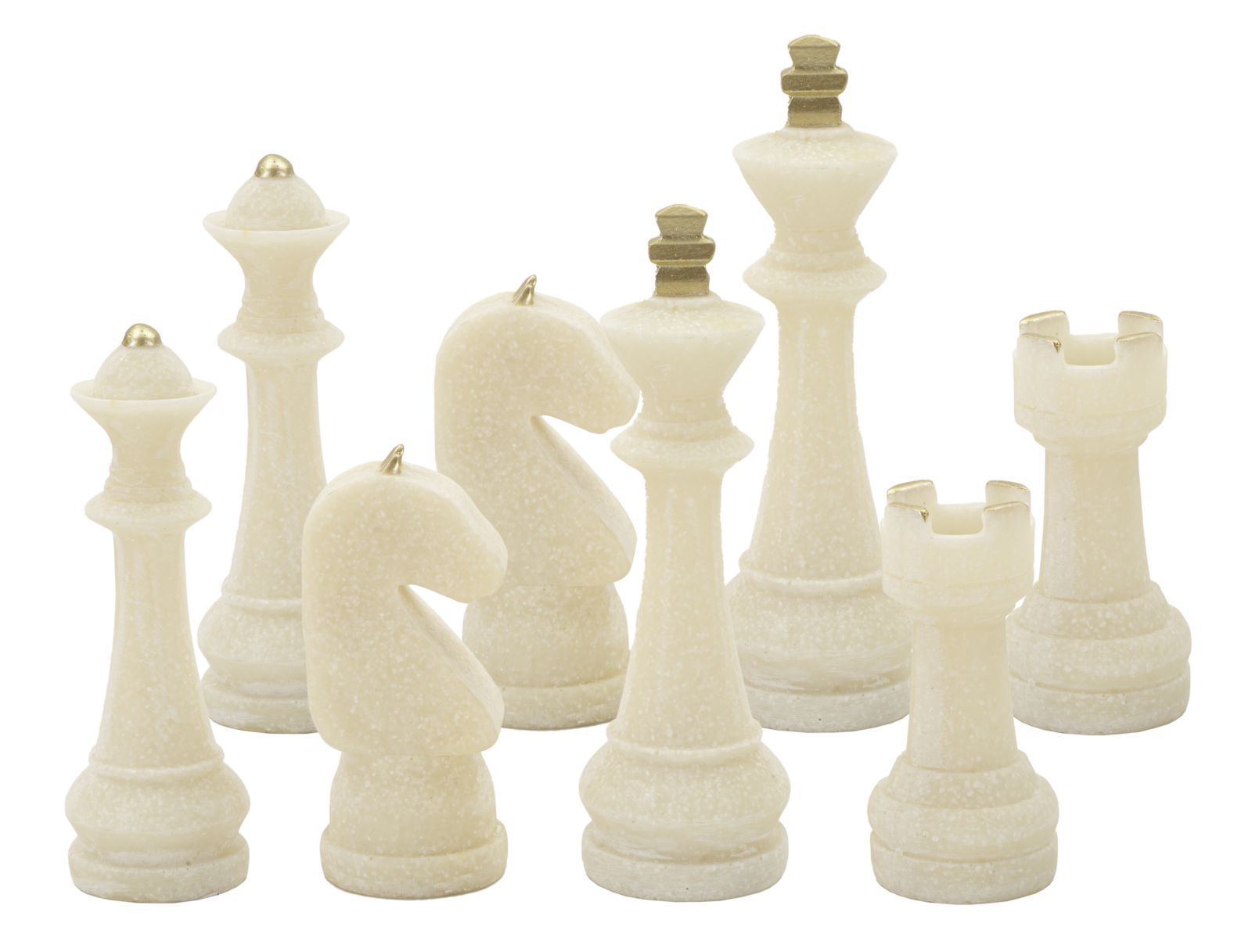 Ajedrez quarzy set 8 piezas surtido cm ø 4,4x9,2-4,3x13,3-5x16-x4,5x10,3