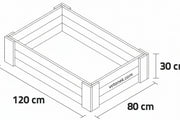 Cajón de Cultivo 120x80cm. 230L - Vetonek