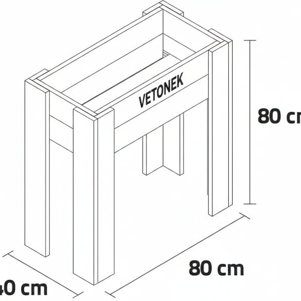 Mesa de Cultivo 80x40cm. 50L - Vetonek