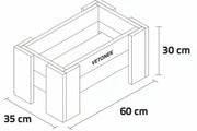 Mesa de Cultivo 60x35x30cm. 25L - Vetonek