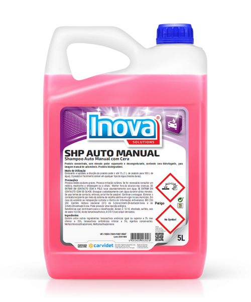 Champú de coche con cera SHP AUTO MANUAL Carvidet, para el lavado manual de vehículos - Vetonek