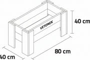 Mesa de Cultivo 80x40cm. 50L - Vetonek