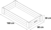 Cajón de Cultivo 160x80cm. 310L - Vetonek