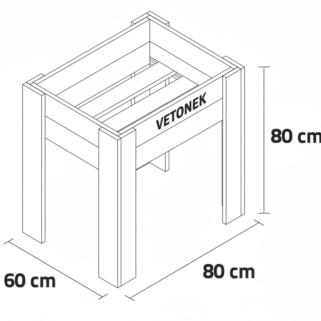 Mesa de Cultivo 80x60 cm. 80L - Vetonek
