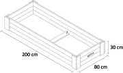Cajón de Cultivo 200x80cm. 390L - Vetonek