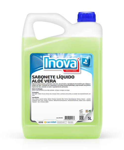 Jabón de manos líquido aloe vera Carvidet, cremoso y perfumado para dosificador profesional - Vetonek