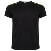 Camiseta técnica en tejido punto liso, de manga corta ranglán, con costuras en contraste en bocamangas, bajo, cuello y laterales Vetonek Vetonek