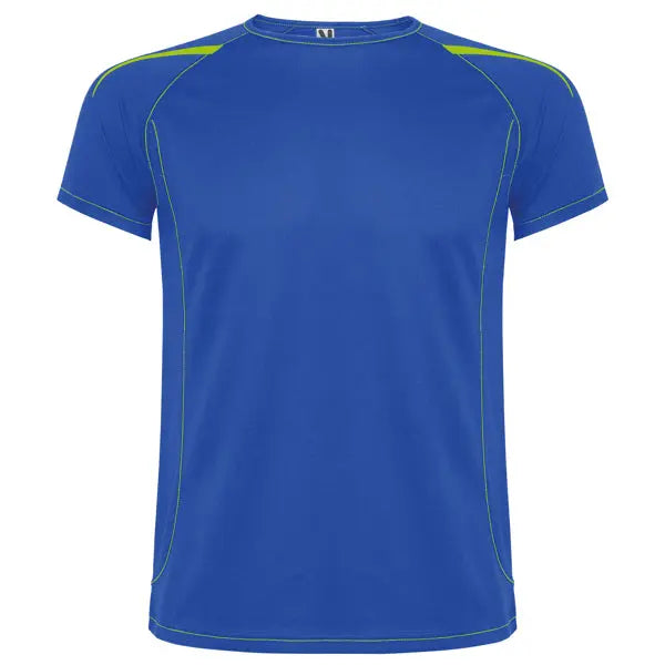Camiseta técnica en tejido punto liso, de manga corta ranglán, con costuras en contraste en bocamangas, bajo, cuello y laterales Vetonek Vetonek