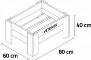 Mesa de Cultivo 80x60 cm. 80L - Vetonek
