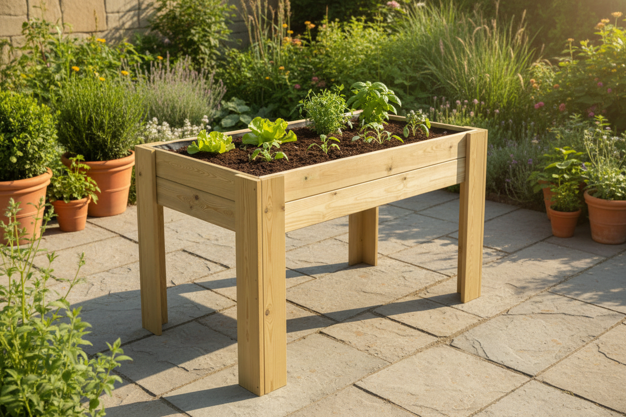 Mesa de cultivo 120x80cm. 160L Huerto urbano en tu casa - Vetonek
