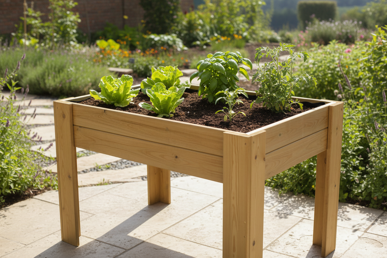 Mesa de cultivo 120x80cm. 160L Huerto urbano en tu casa - Vetonek