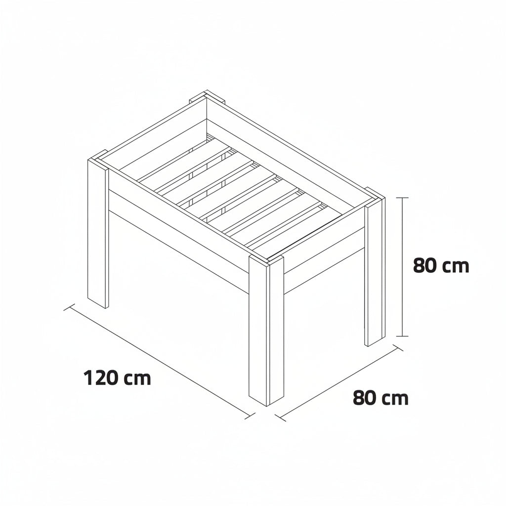 Mesa de Cultivo 120x80cm. 160L - Vetonek