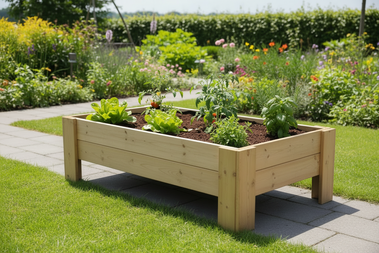 Mesa de cultivo 120x80cm. 160L Huerto urbano en tu casa - Vetonek