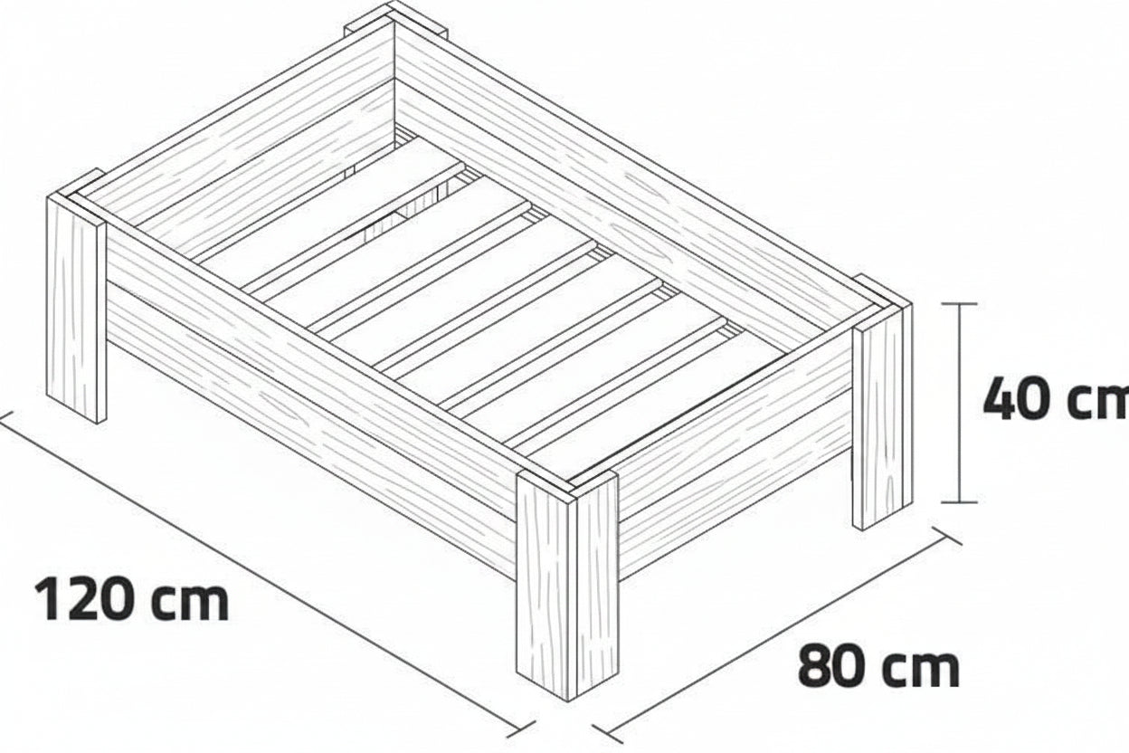 Mesa de Cultivo 120x80cm. 160L - Vetonek