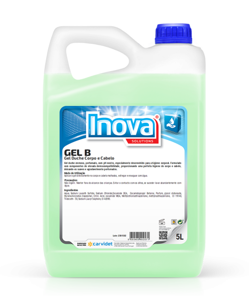 Gel de ducha GEL B Carvidet, gel cremoso para cuerpo y cabello de pH neutro - Vetonek