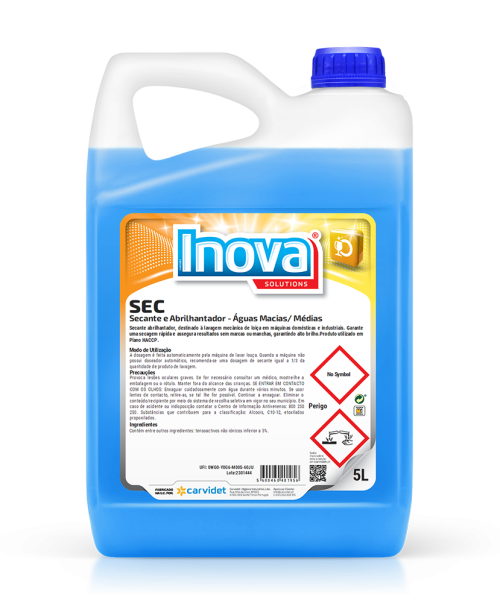 Abrillantador y secante SEC Carvidet, aditivo de aclarado para lavavajillas en aguas blandas y medias - Vetonek