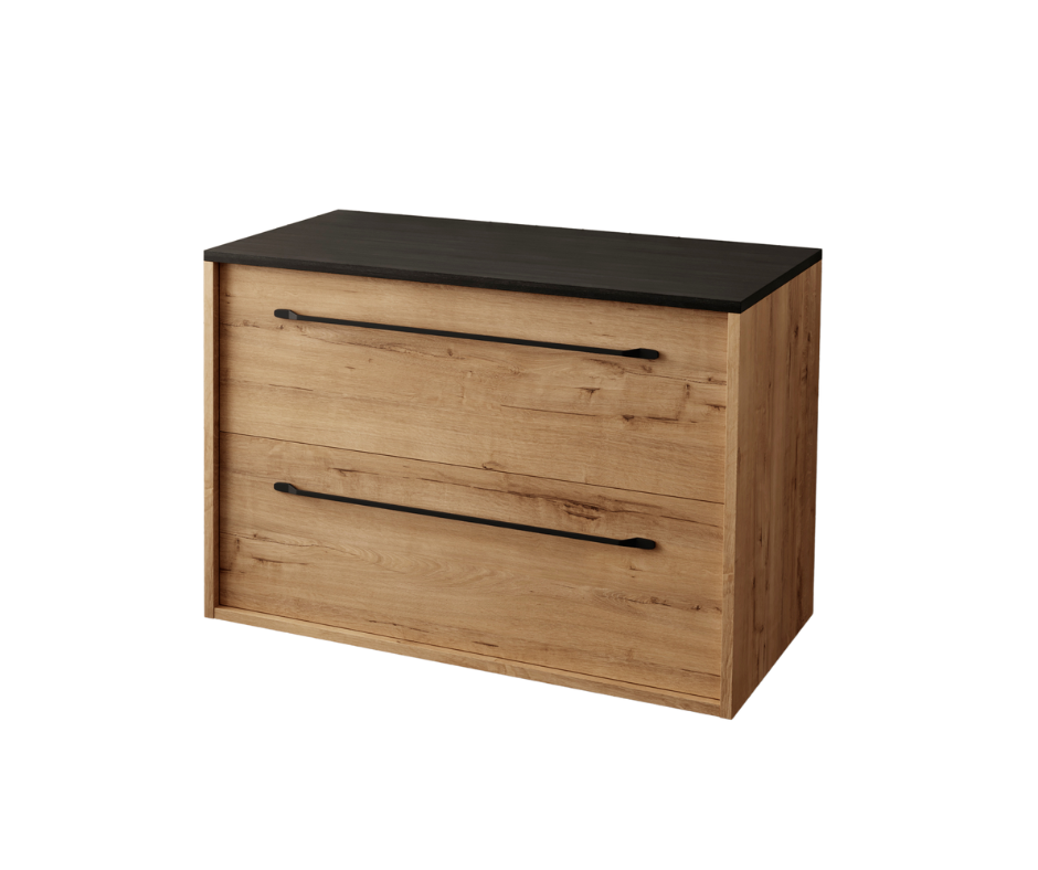 BATHME LENNOX TAP Mueble de Baño sin Lavabo con Encimera Roble Ostippo Ebony - Vetonek
