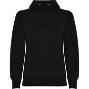 Sudadera entallada de corte femenino con capucha bicolor de doble tejido, con cordón contrastado ajustable, cubrecosturas en el cuello y bolsillo canguro Vetonek Vetonek