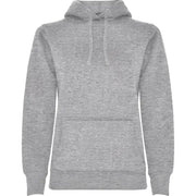 Sudadera entallada de corte femenino con capucha bicolor de doble tejido, con cordón contrastado ajustable, cubrecosturas en el cuello y bolsillo canguro Vetonek Vetonek