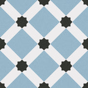 Suelo hidráulico Ferrara Decorado Celeste 1 - Vetonek