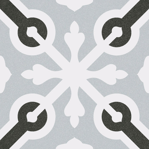 Suelo hidráulico Ferrara Decorado Gris 1 - Vetonek