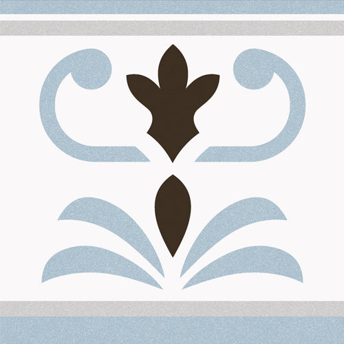 Suelo hidráulico Ferrara Decorado Mosaico Celeste - Vetonek