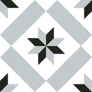 Suelo hidráulico Ferrara Decorado Gris 2 - Vetonek