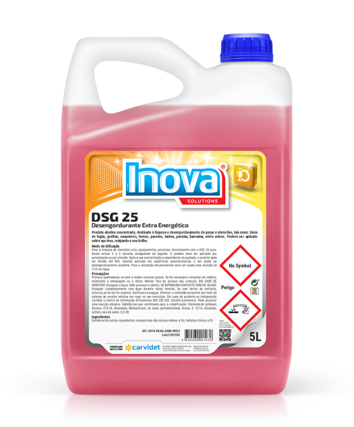 Desengrasante DSG 25 Carvidet, detergente alcalino extra energético para cocinas industriales - Vetonek