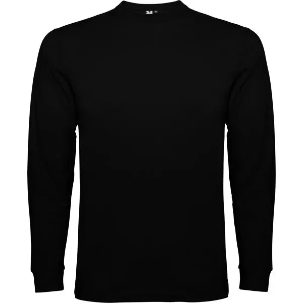 Camiseta de manga larga, tejido tubular, con cuello redondo de 4 capas y puños canalé 1x1 Vetonek Vetonek